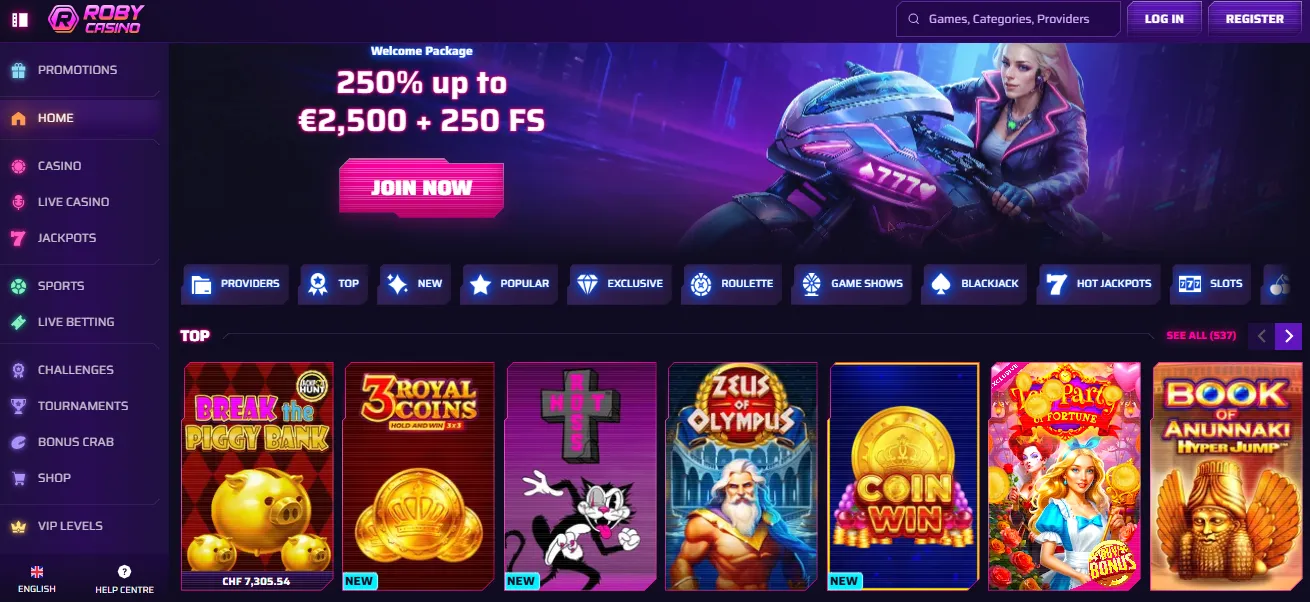 Spelutbud på casino utan Spelpaus