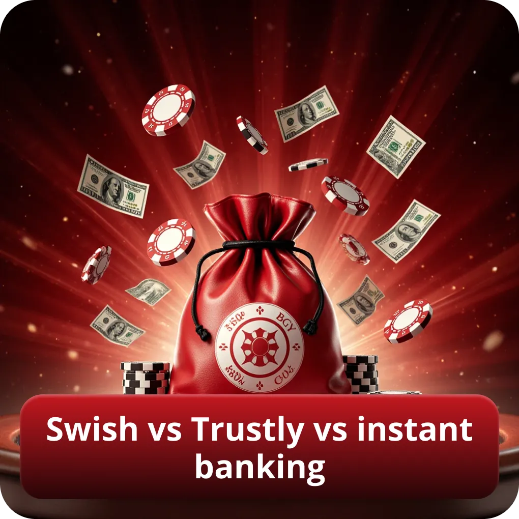 Swish jämfört med Trustly och instant banking för casino